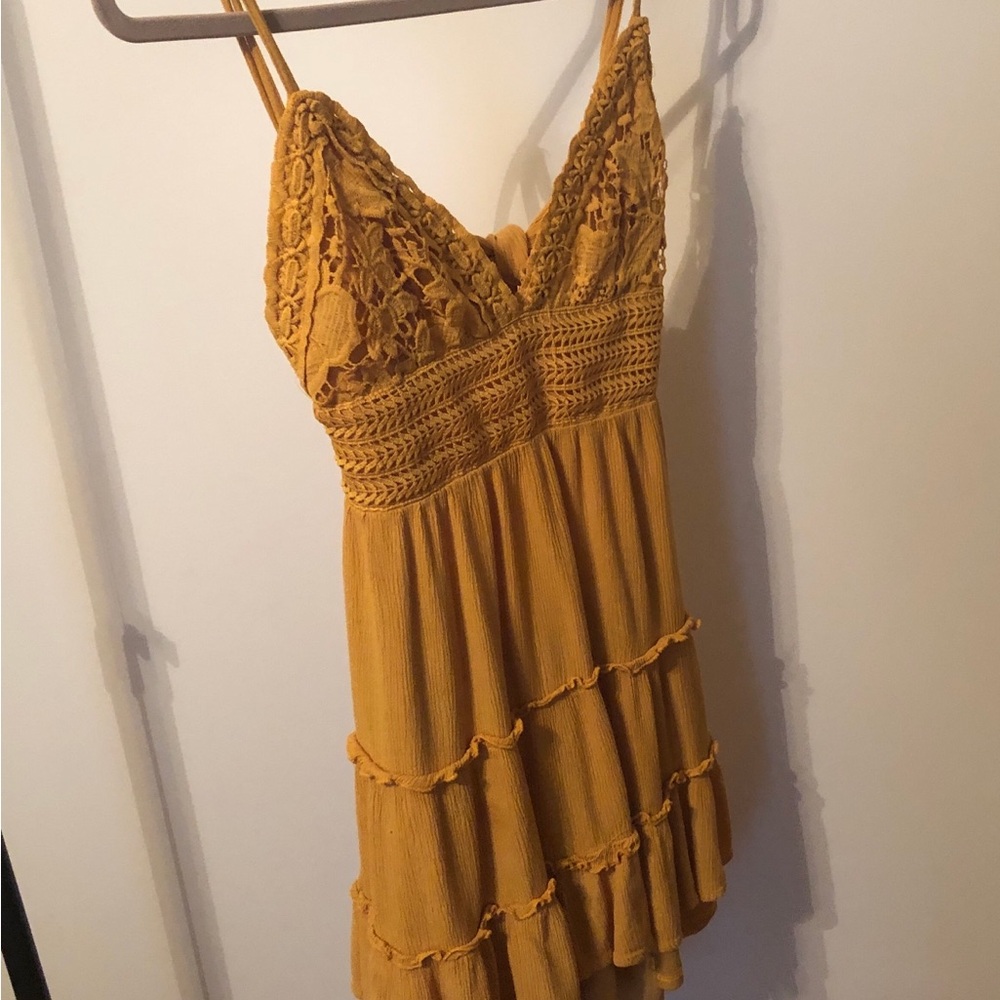 Reduced!!  Rue21 Mustard Colored Lace Dress - Size Small